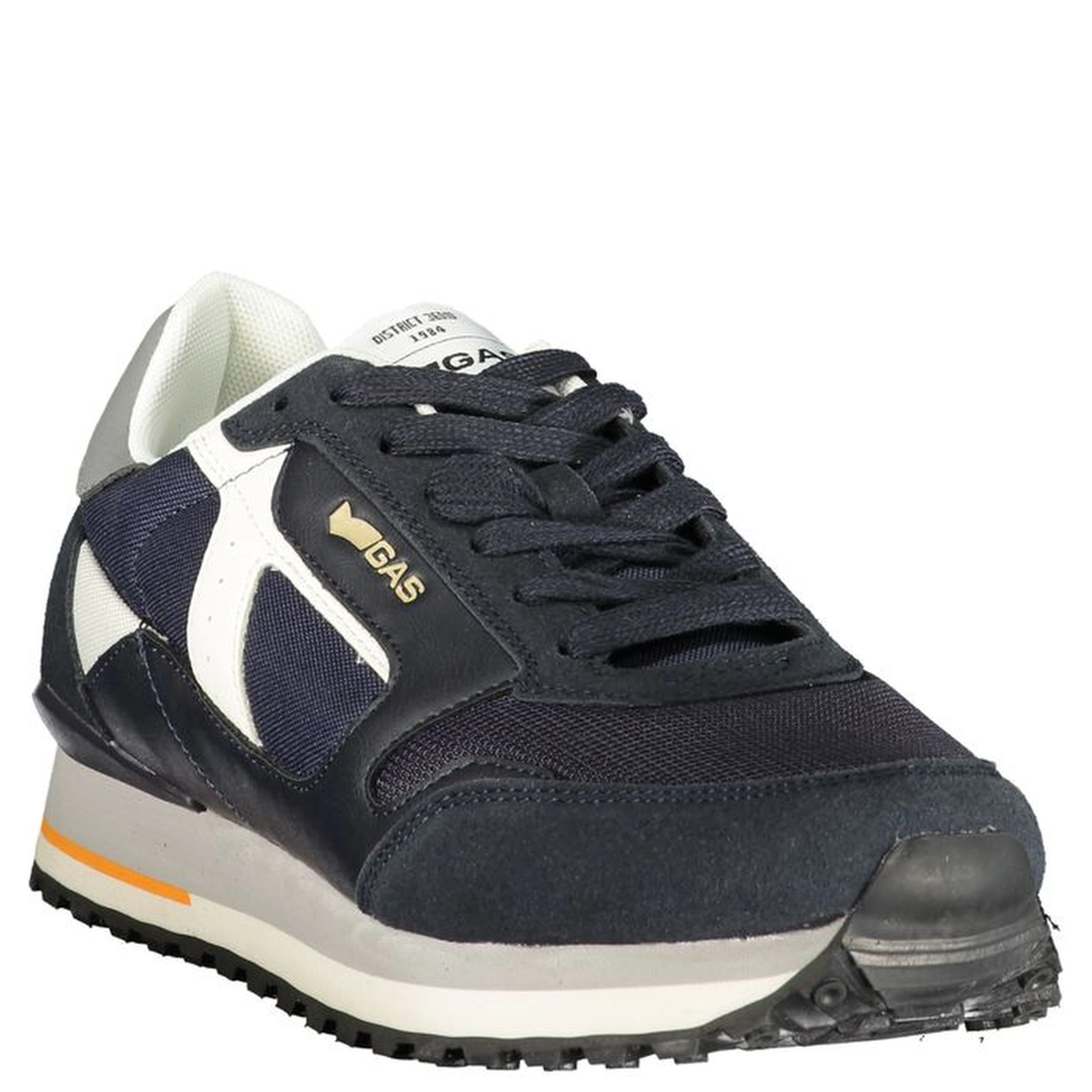 Blue Polyurethane Men Sneaker