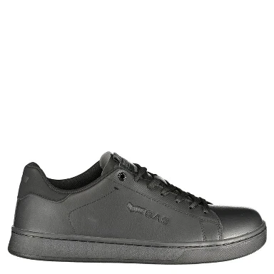 Black Polyester Athletic Sneakers