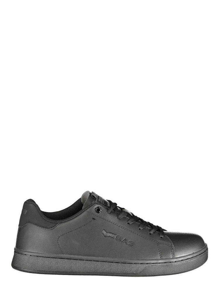 Black Polyester Athletic Sneakers