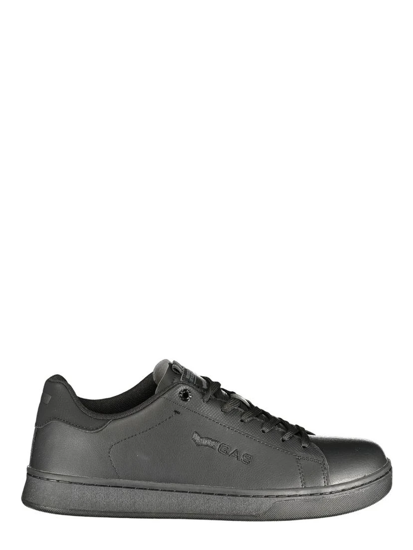 Black Polyester Athletic Sneakers