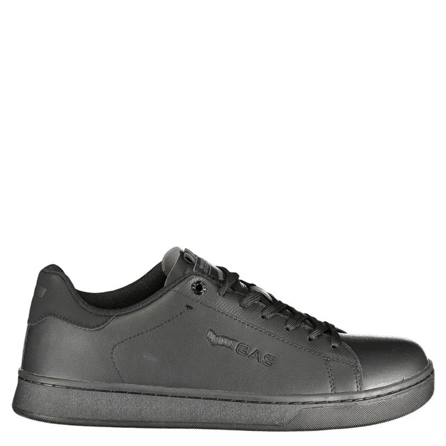 Black Polyester Athletic Sneakers