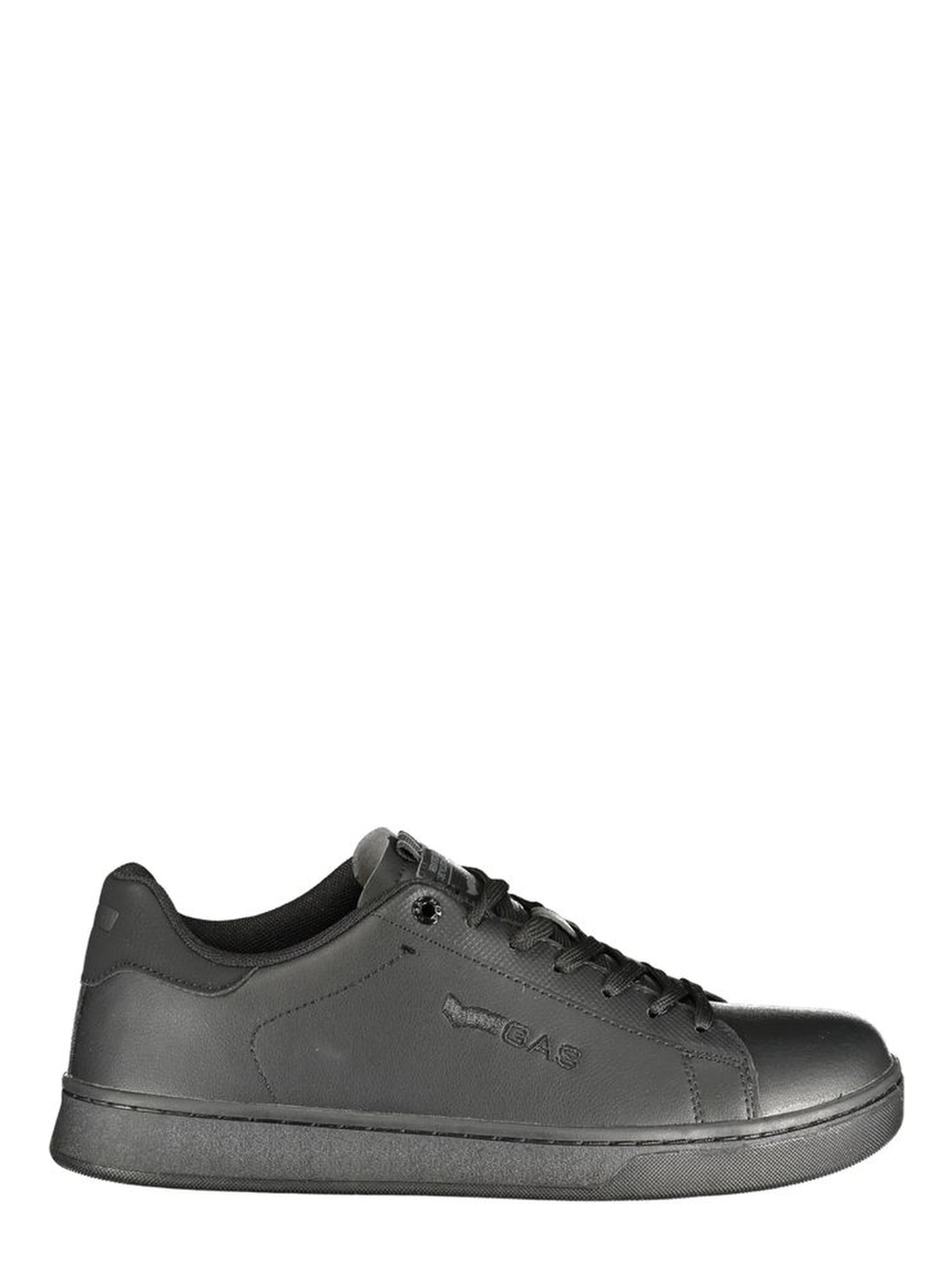Black Polyester Athletic Sneakers