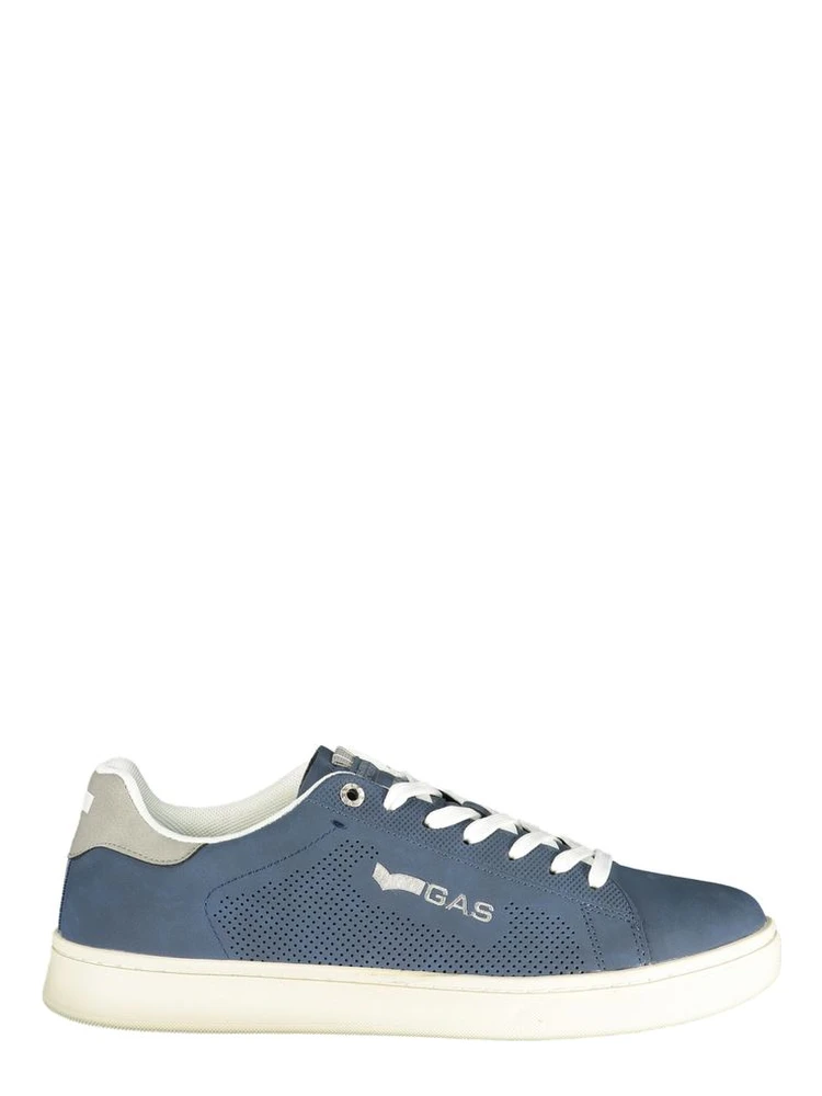 Blue Polyester Athletic Sneakers