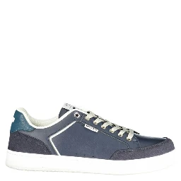 Blue Polyurethane Men Sneaker