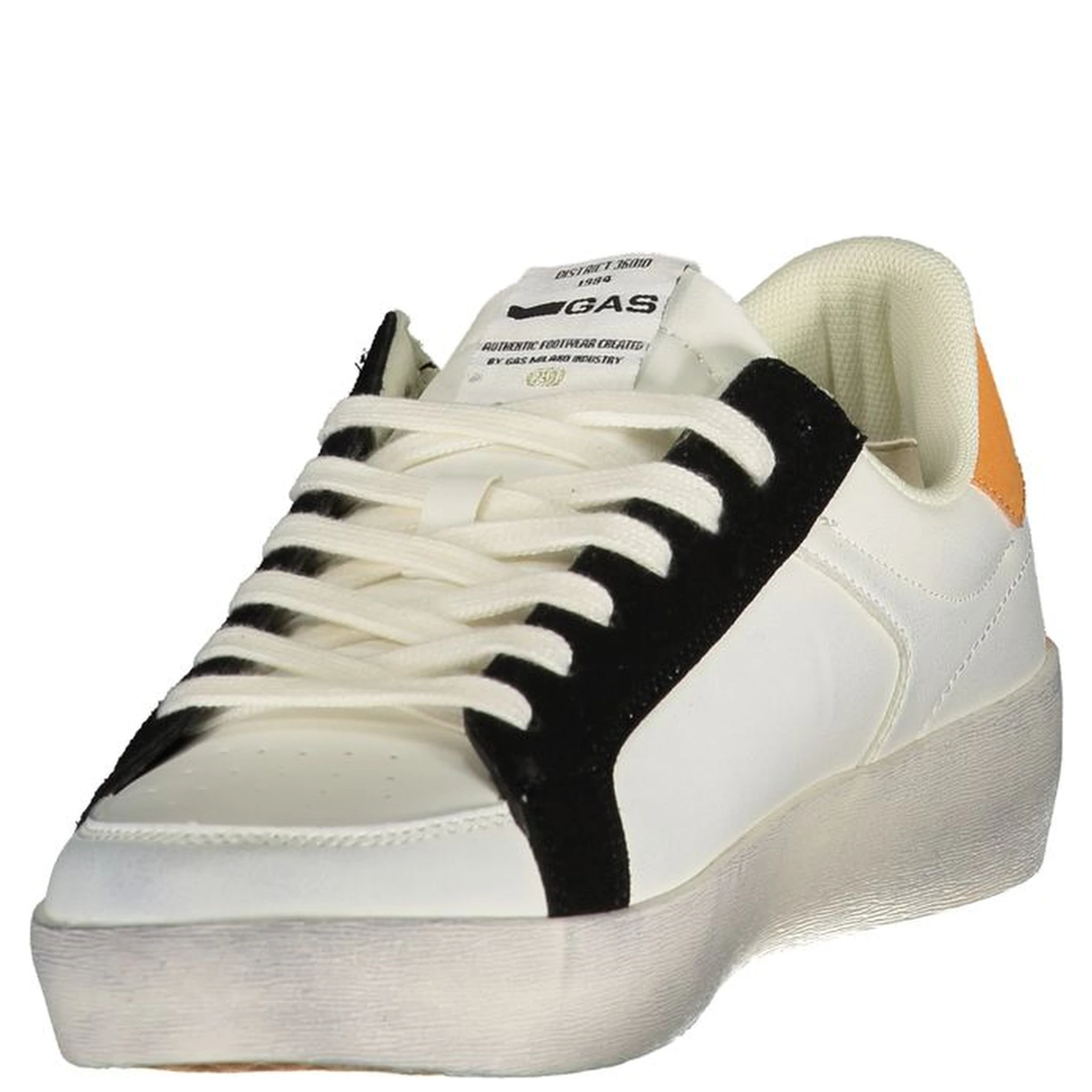 White Polyester Athletic Sneakers