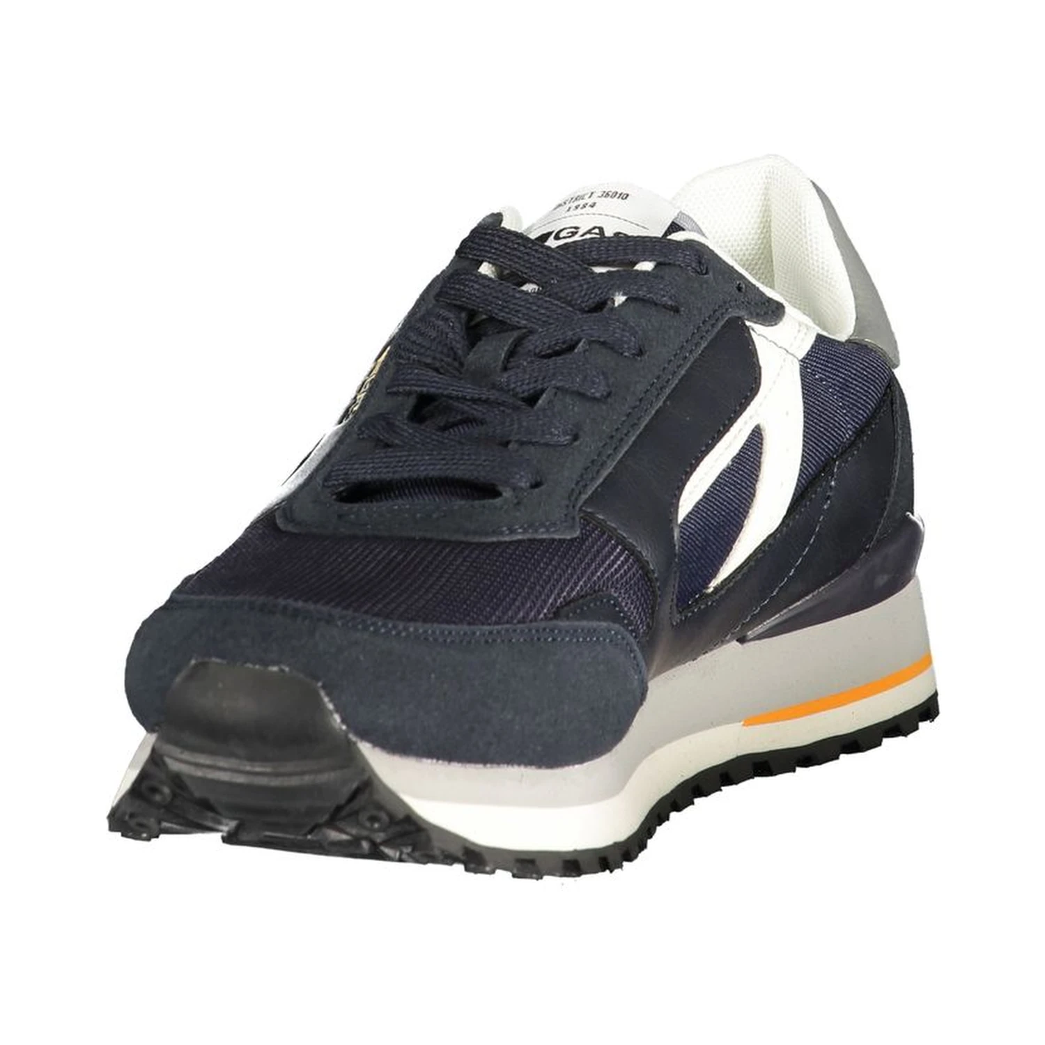 Blue Polyurethane Men Sneaker