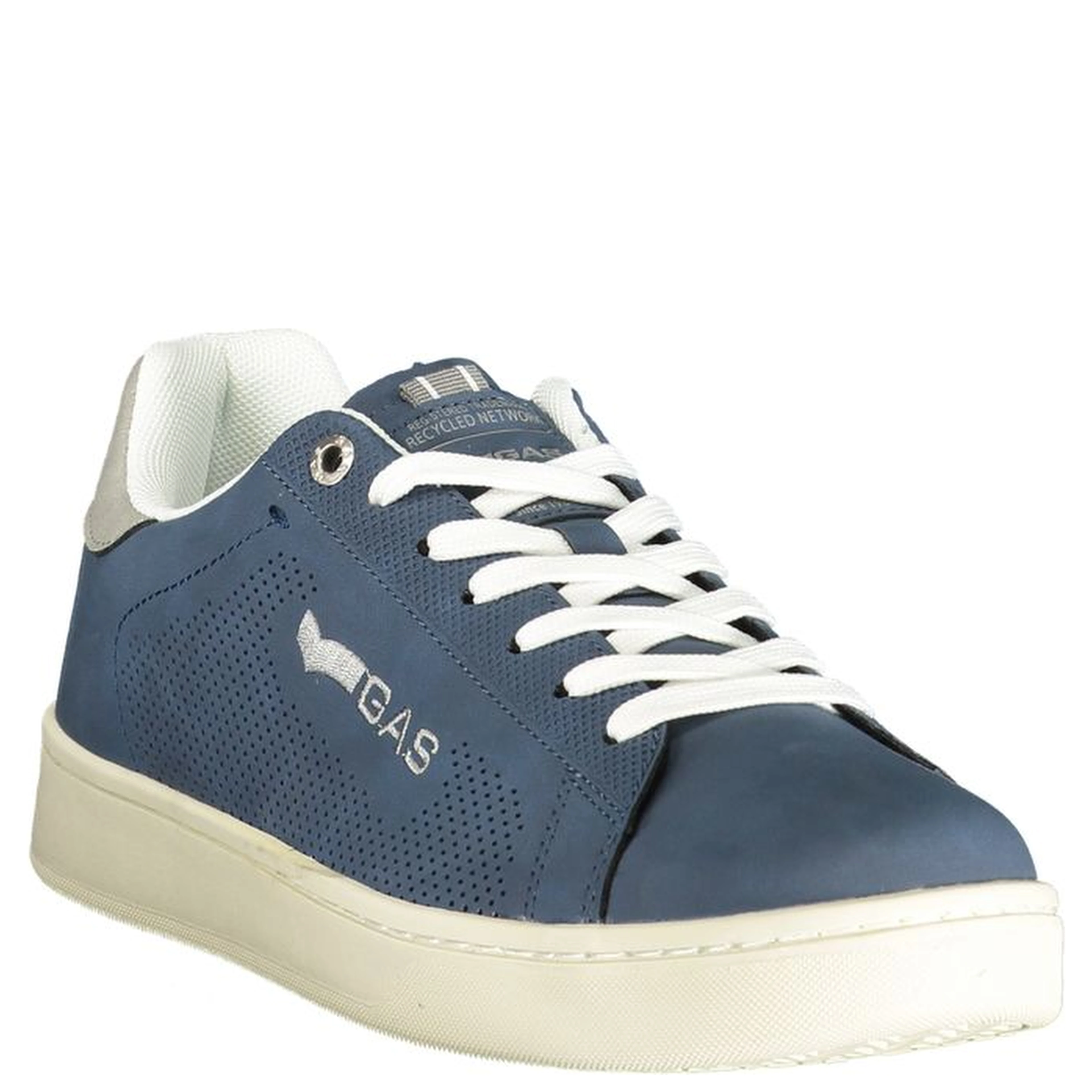 Blue Polyester Athletic Sneakers