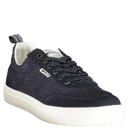 Blue Polyester Athletic Sneakers