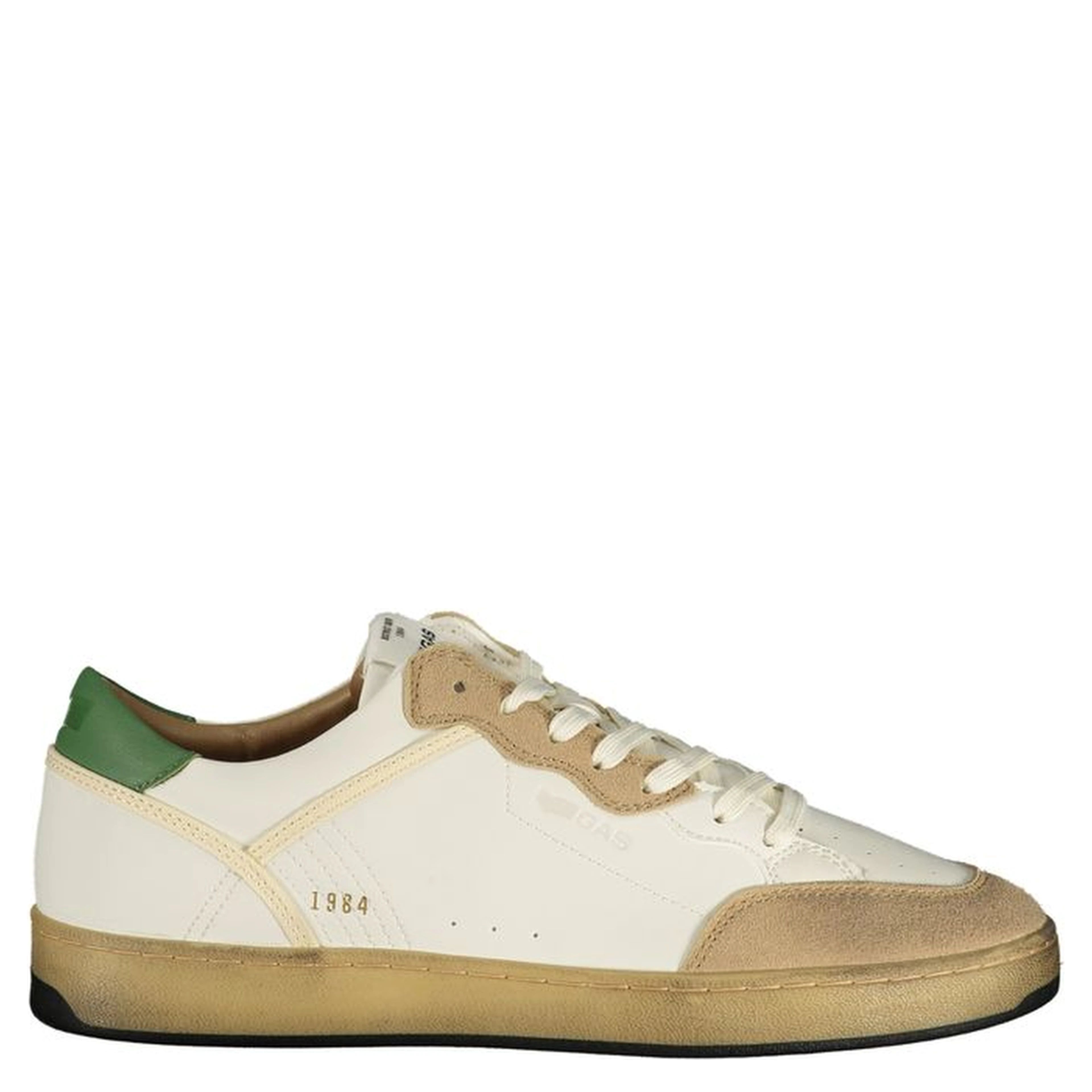 White Polyester Athletic Sneakers