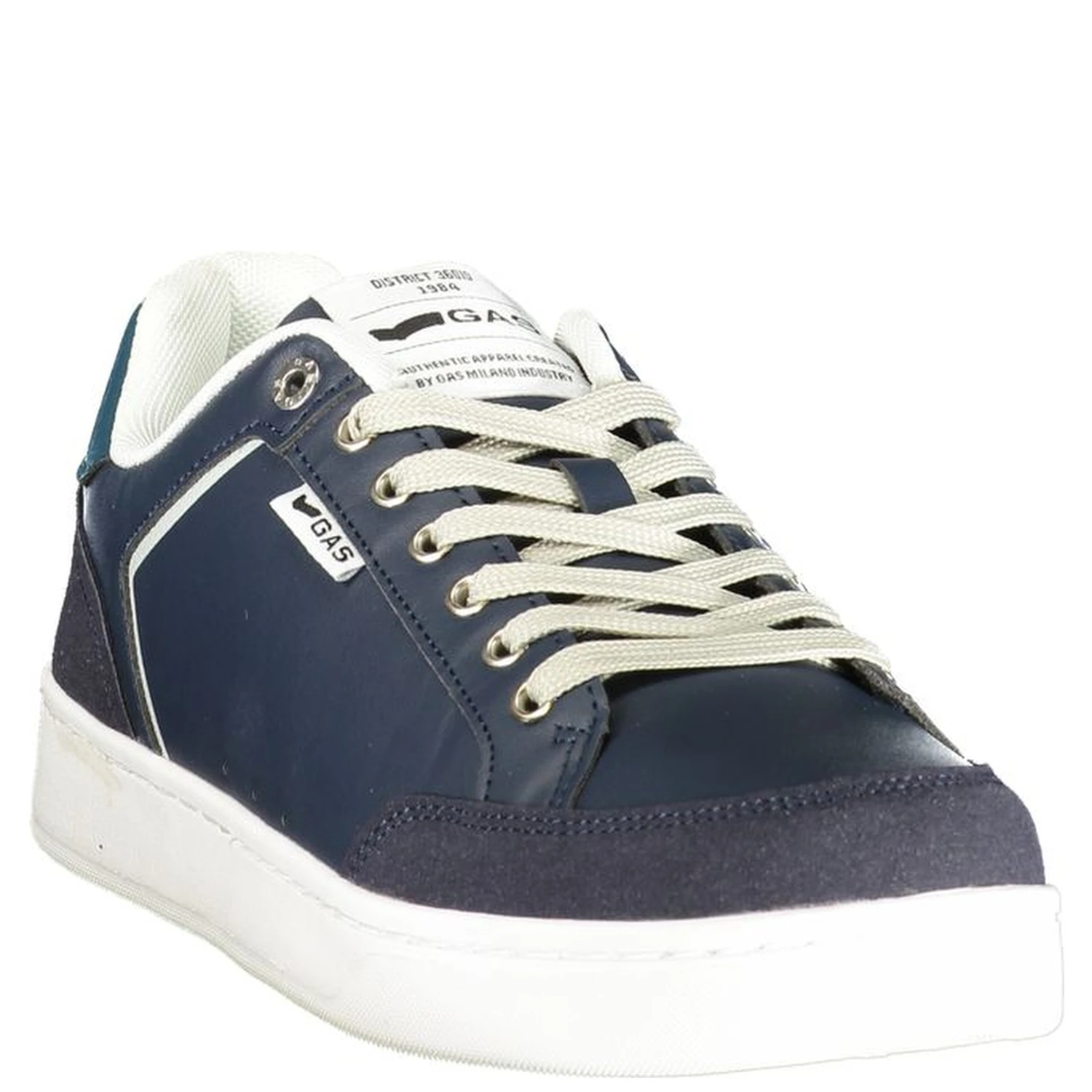 Blue Polyurethane Men Sneaker