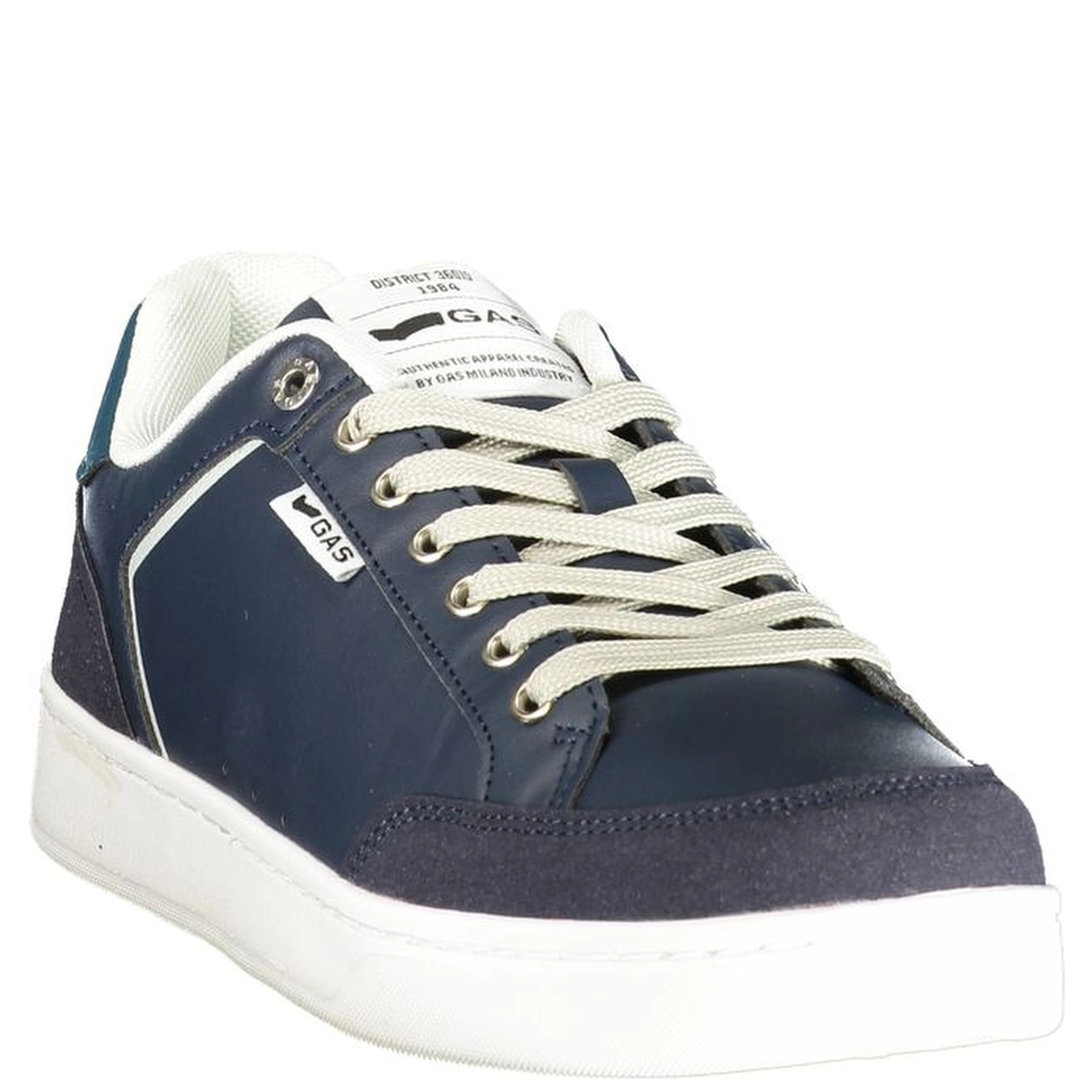 Blue Polyurethane Men Sneaker