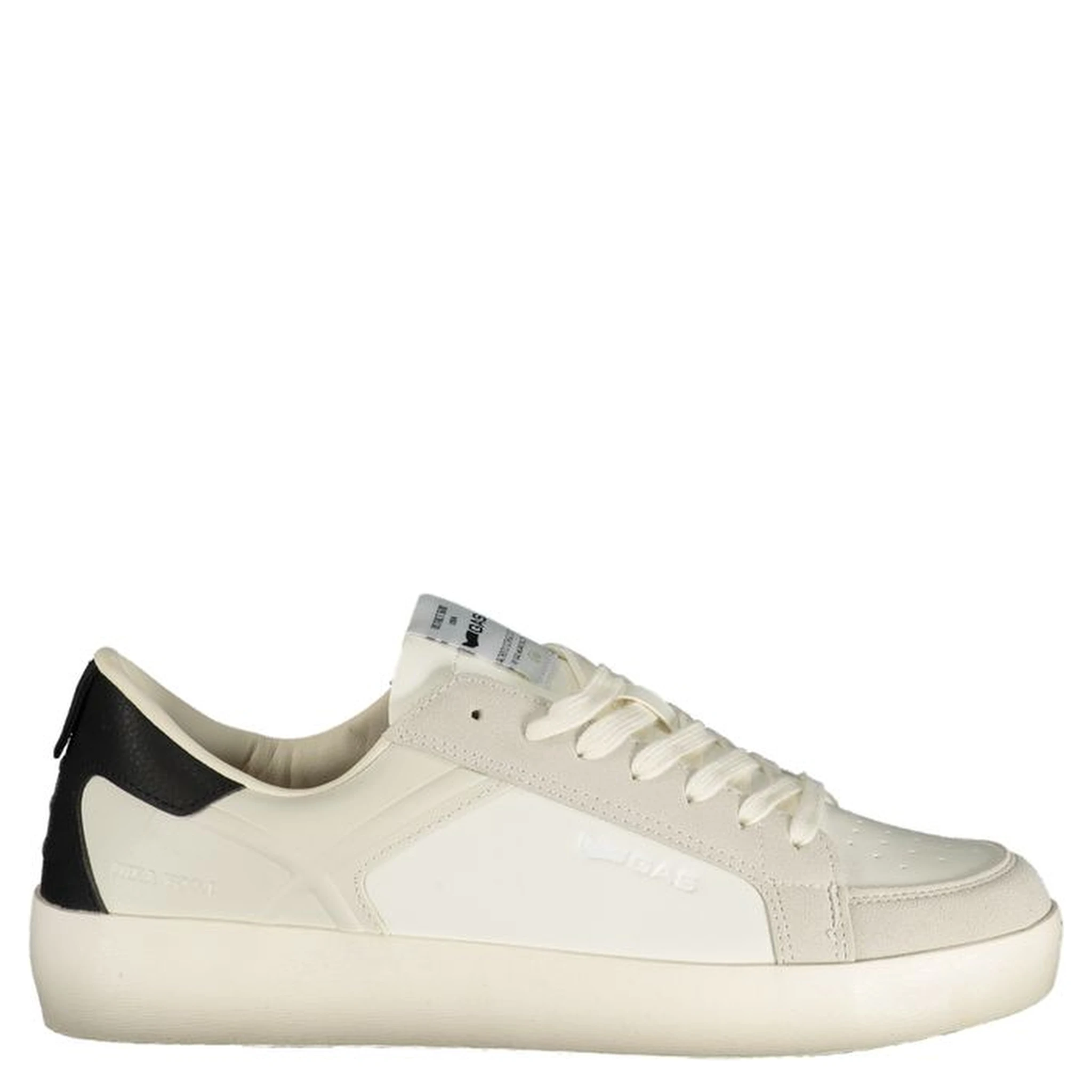 White Polyester Athletic Sneakers