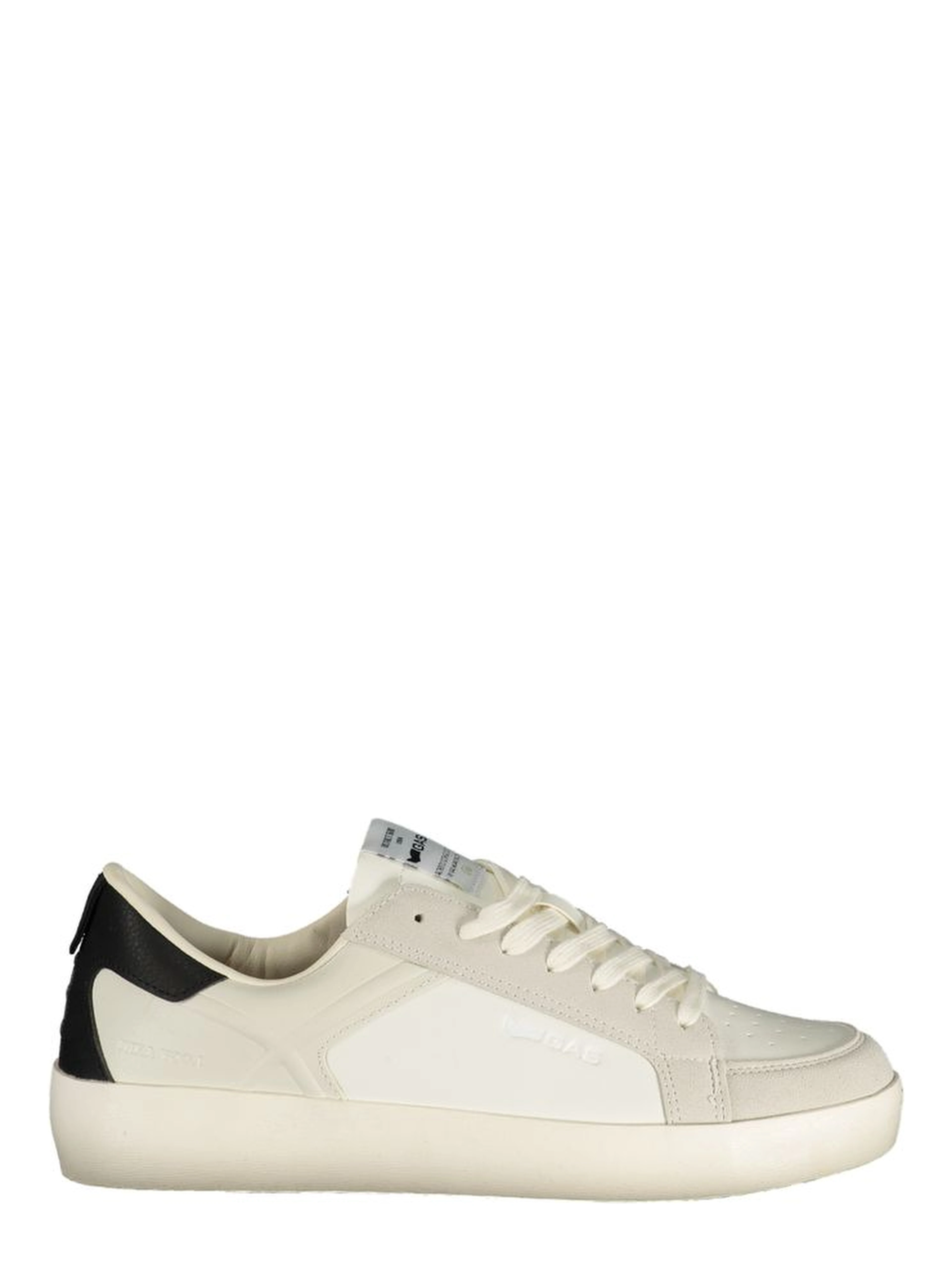 White Polyester Athletic Sneakers