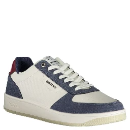 White Polyurethane Men Sneaker