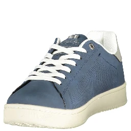 Blue Polyester Athletic Sneakers