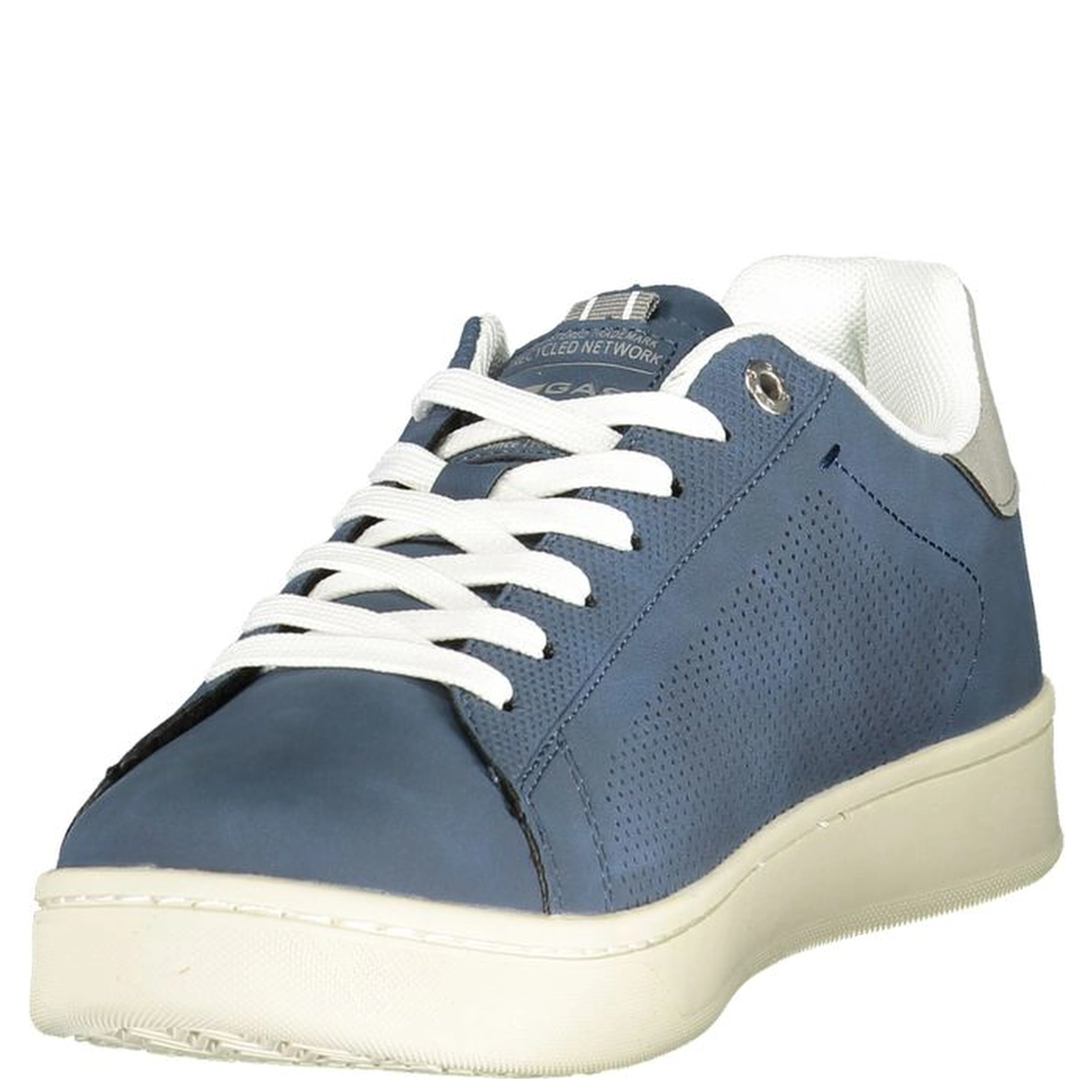 Blue Polyester Athletic Sneakers
