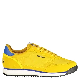 Yellow Polyester Athletic Sneakers