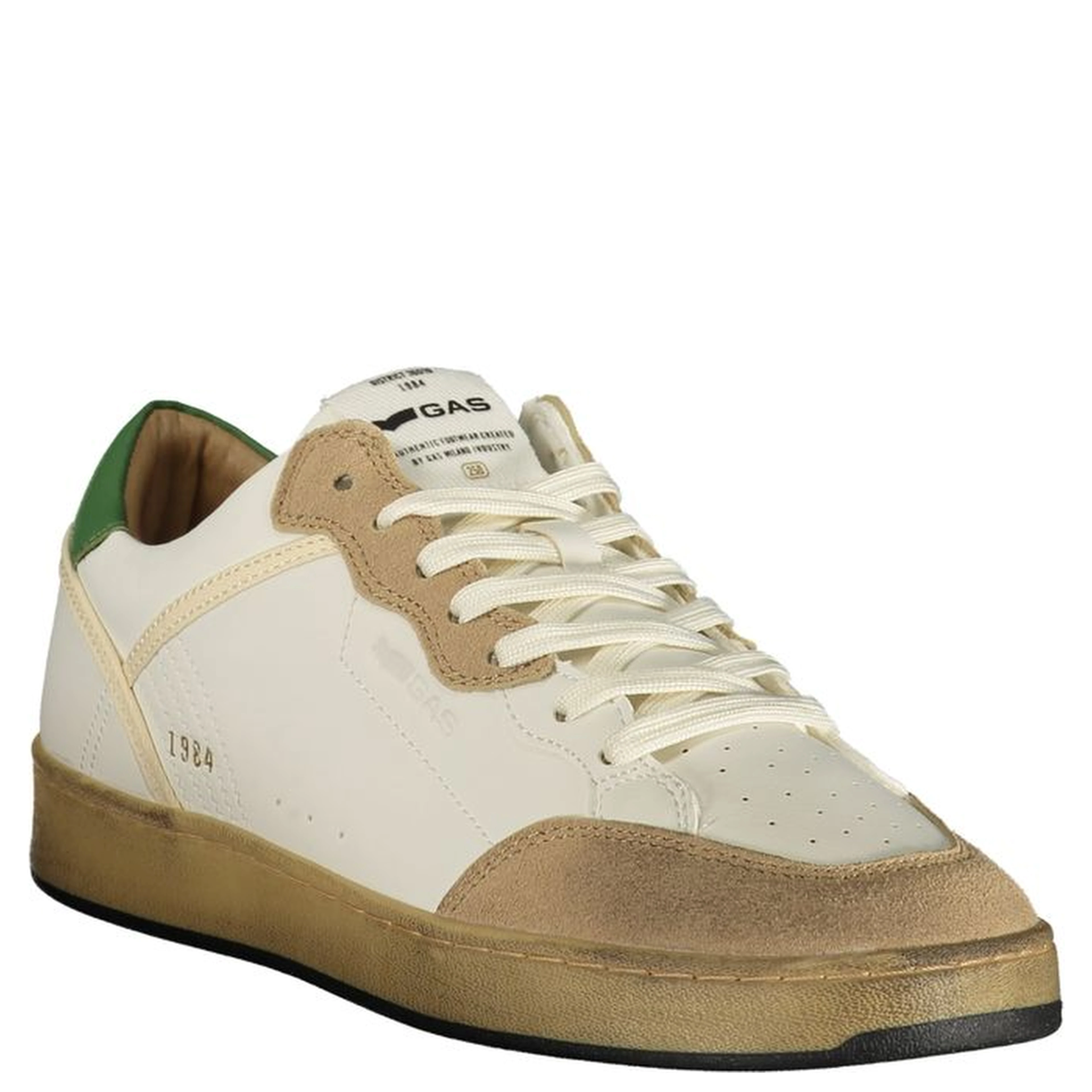 White Polyester Athletic Sneakers