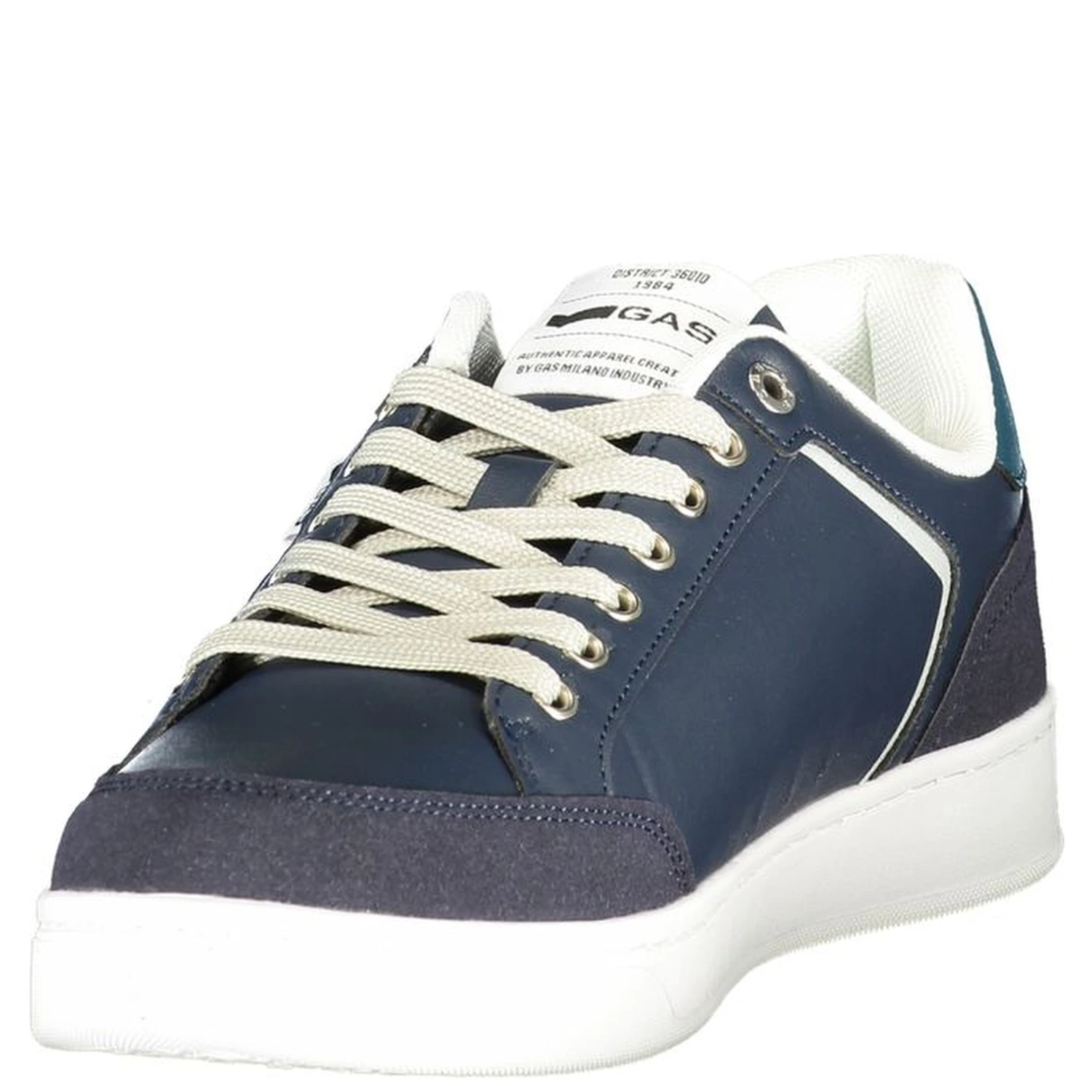 Blue Polyurethane Men Sneaker