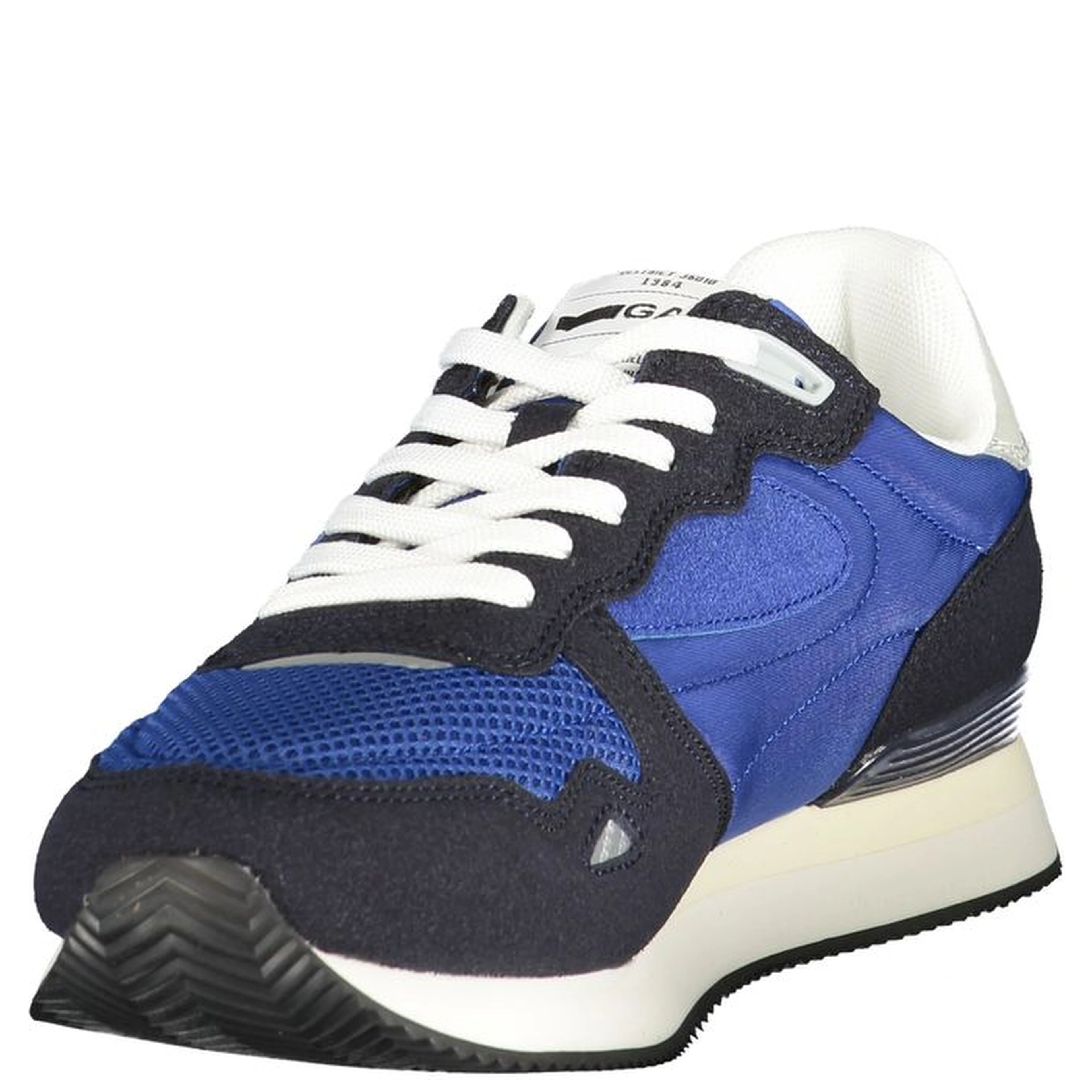 Blue Polyester Athletic Sneakers