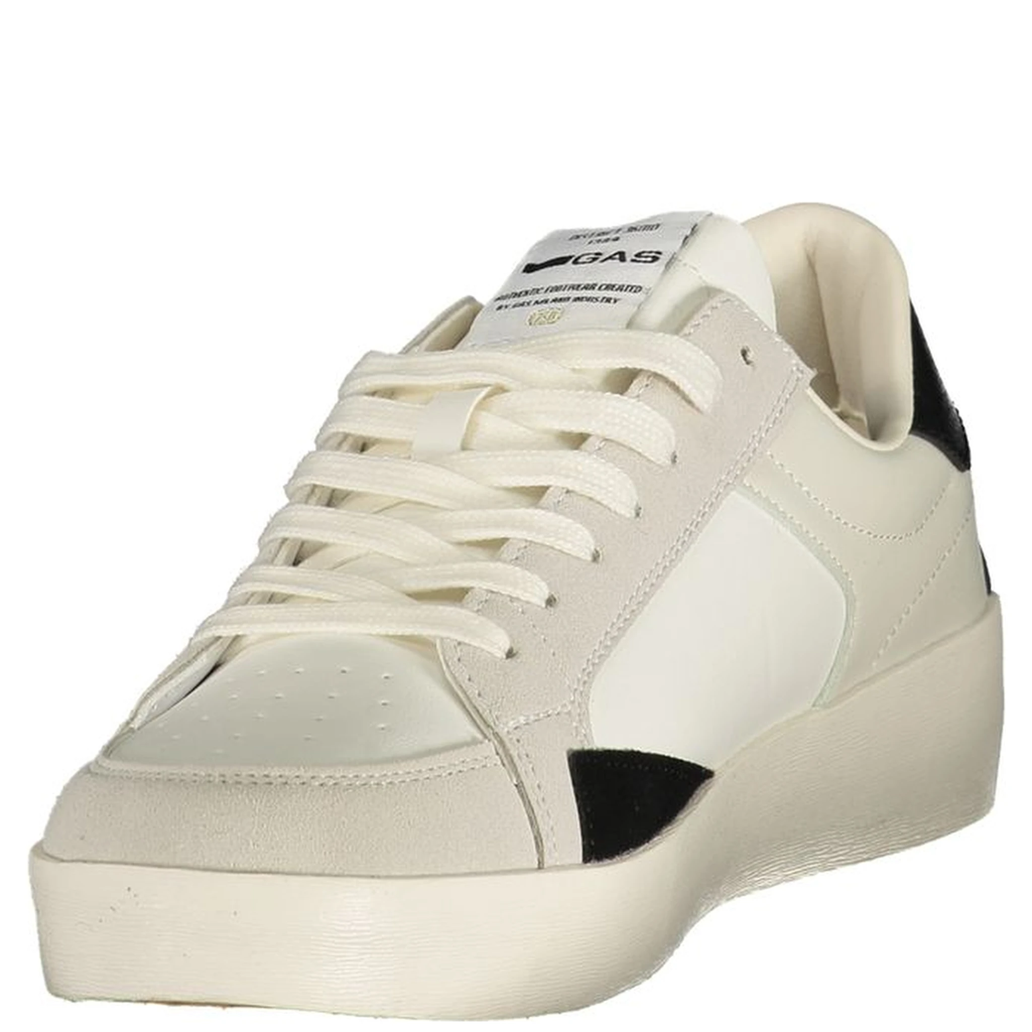 White Polyester Athletic Sneakers