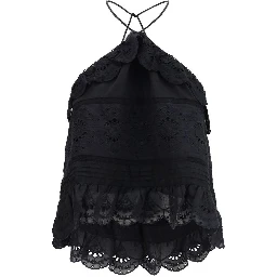 Black Polyester Blouse