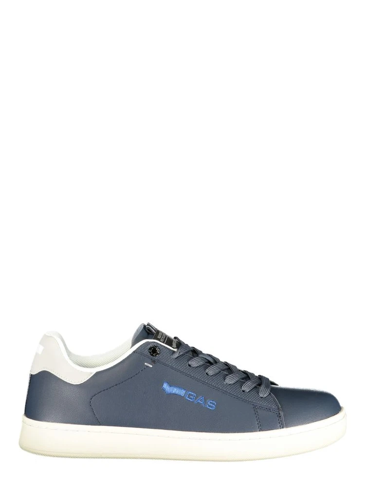 Blue Polyurethane Men Sneaker
