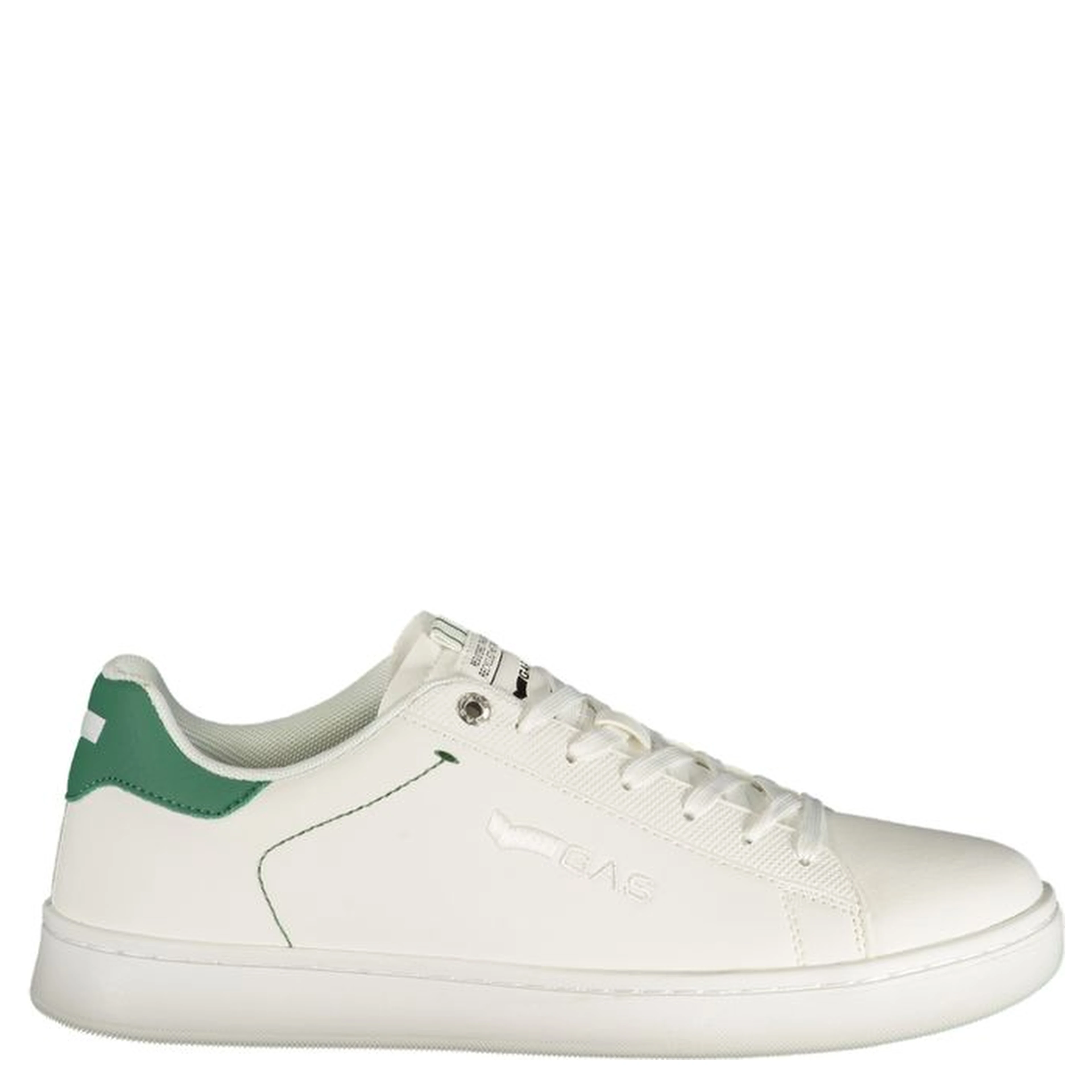 White Polyester Athletic Sneakers