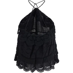 Black Polyester Blouse