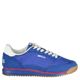 Blue Polyurethane Men Sneaker