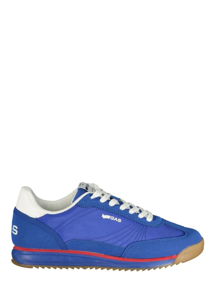 Blue Polyurethane Men Sneaker