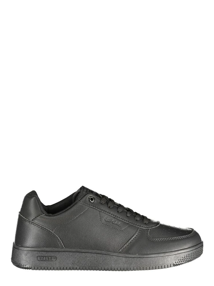 Black Polyester Athletic Sneakers