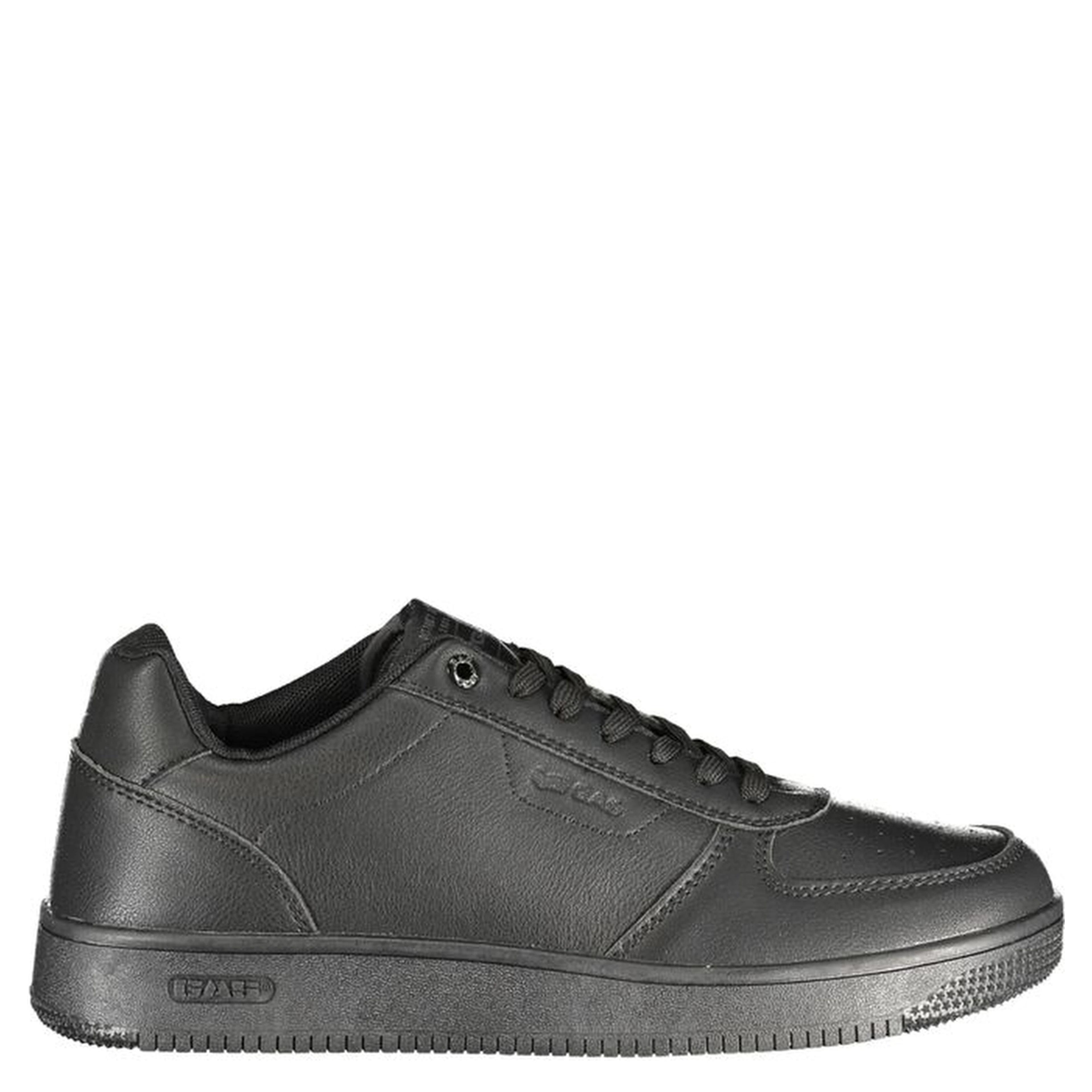 Black Polyester Athletic Sneakers