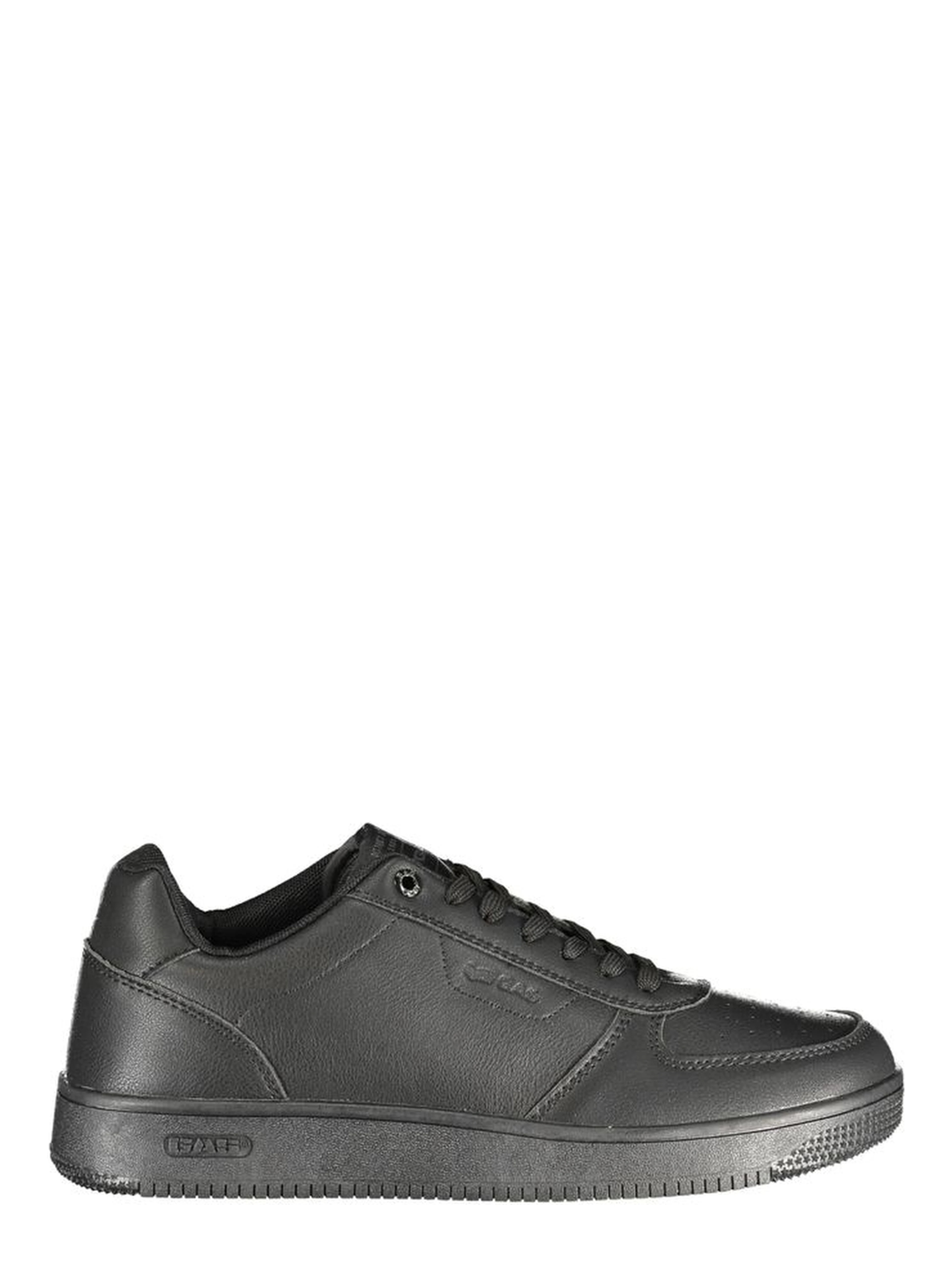 Black Polyester Athletic Sneakers