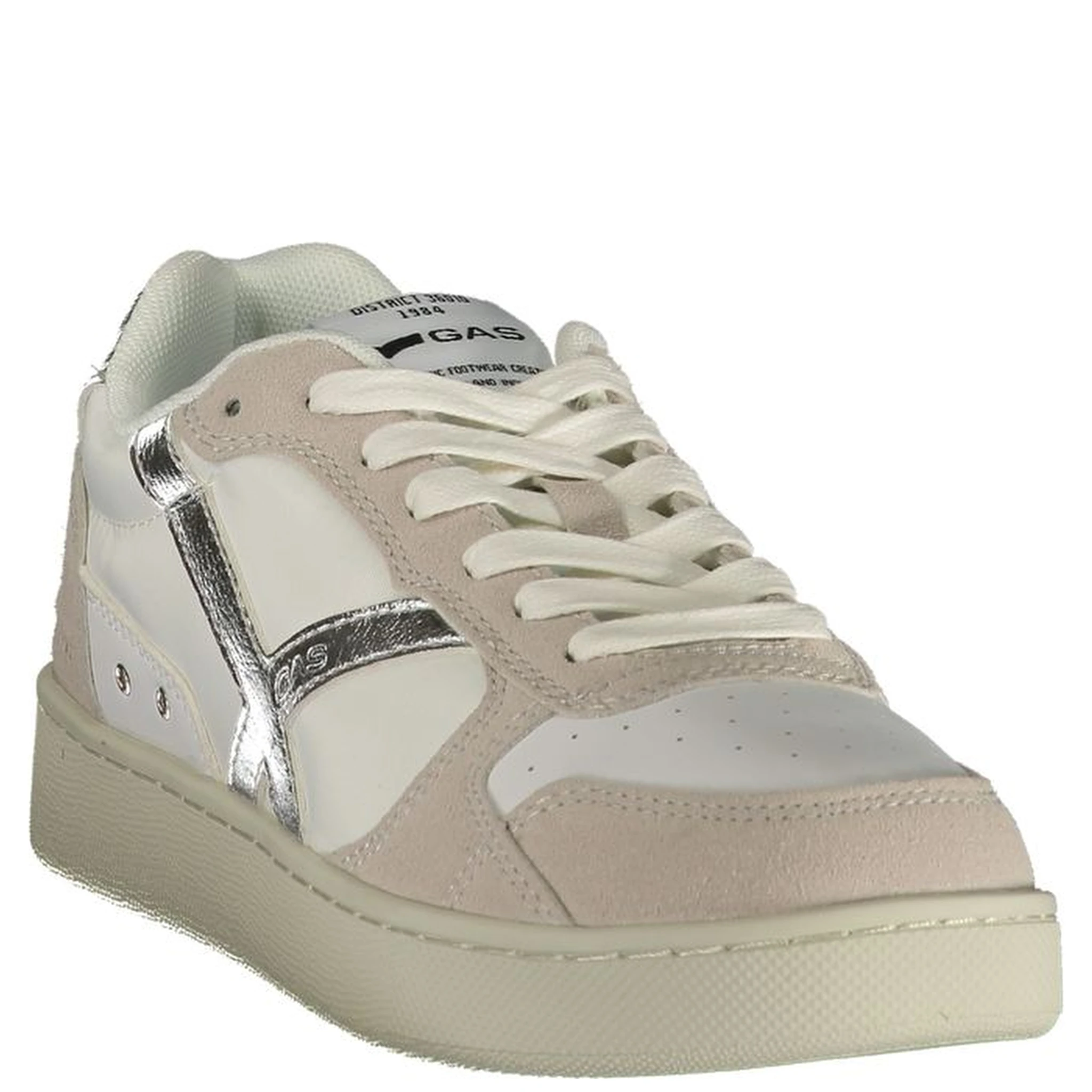 White Polyurethane Women Sneaker