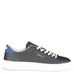 Blue Polyurethane Men Sneaker