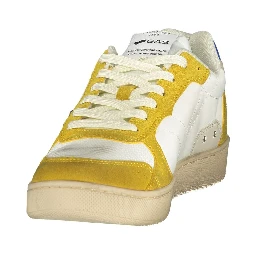 White Polyester Men Sneaker