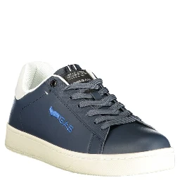 Blue Polyurethane Men Sneaker