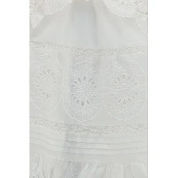 White Polyester Sleeveles T-Shirt
