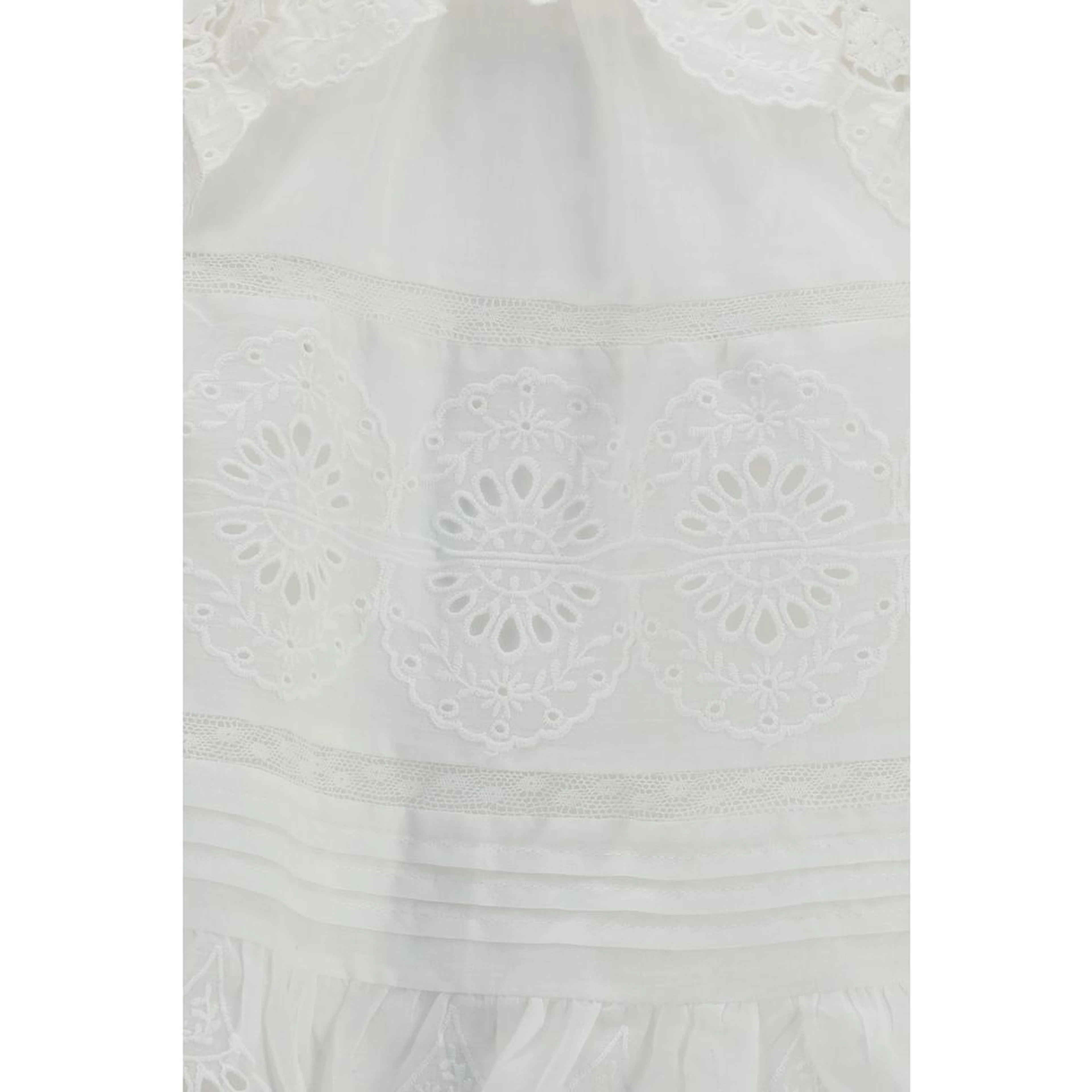 White Polyester Sleeveles T-Shirt