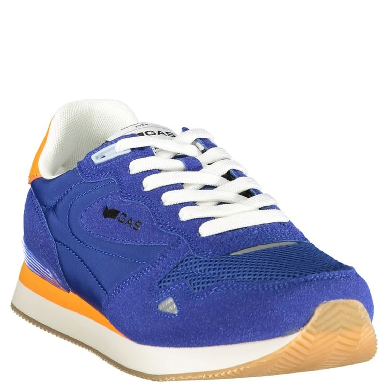 Blue Polyurethane Men Sneaker