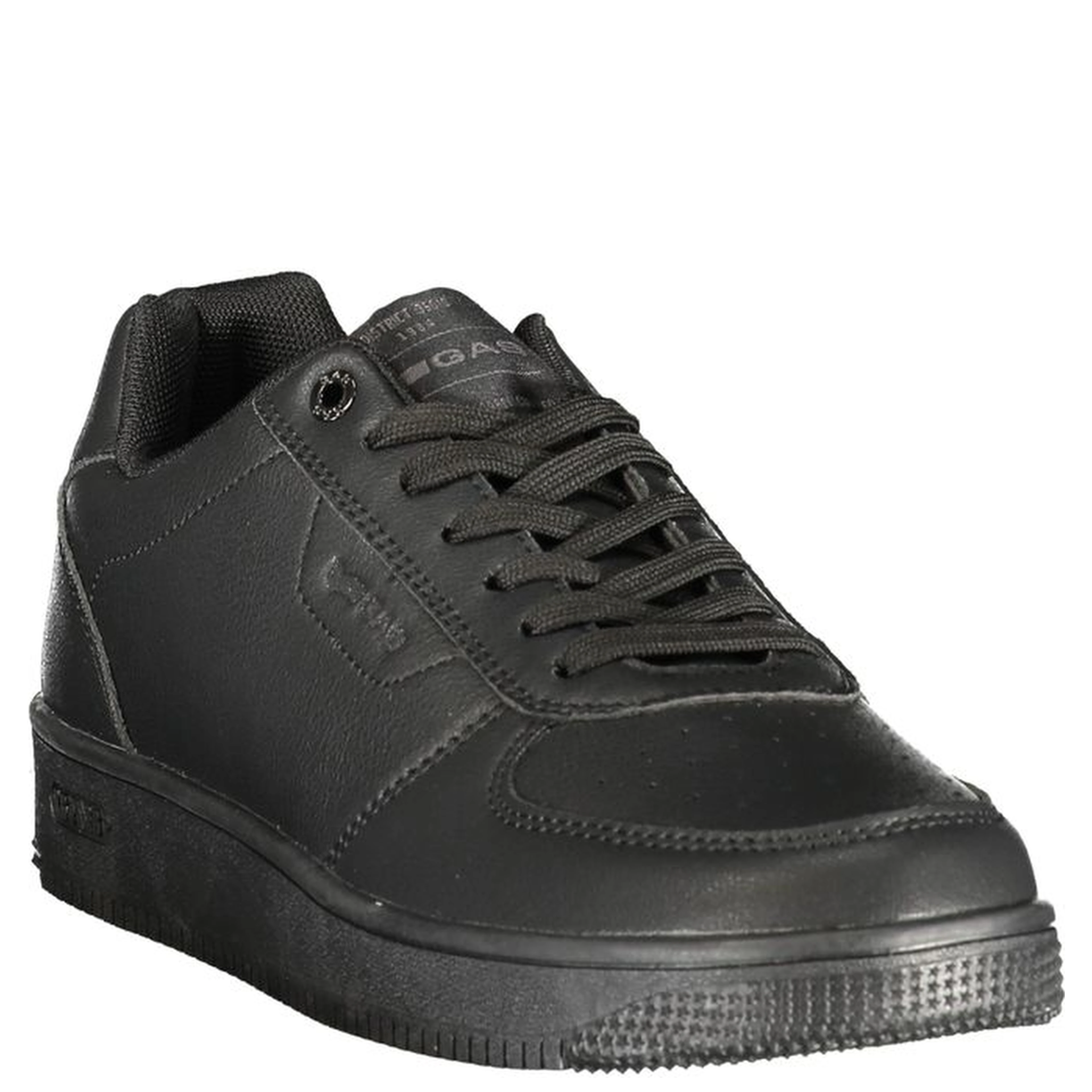 Black Polyester Athletic Sneakers