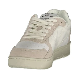 White Polyurethane Women Sneaker