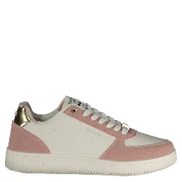 White Polyurethane Women Sneaker