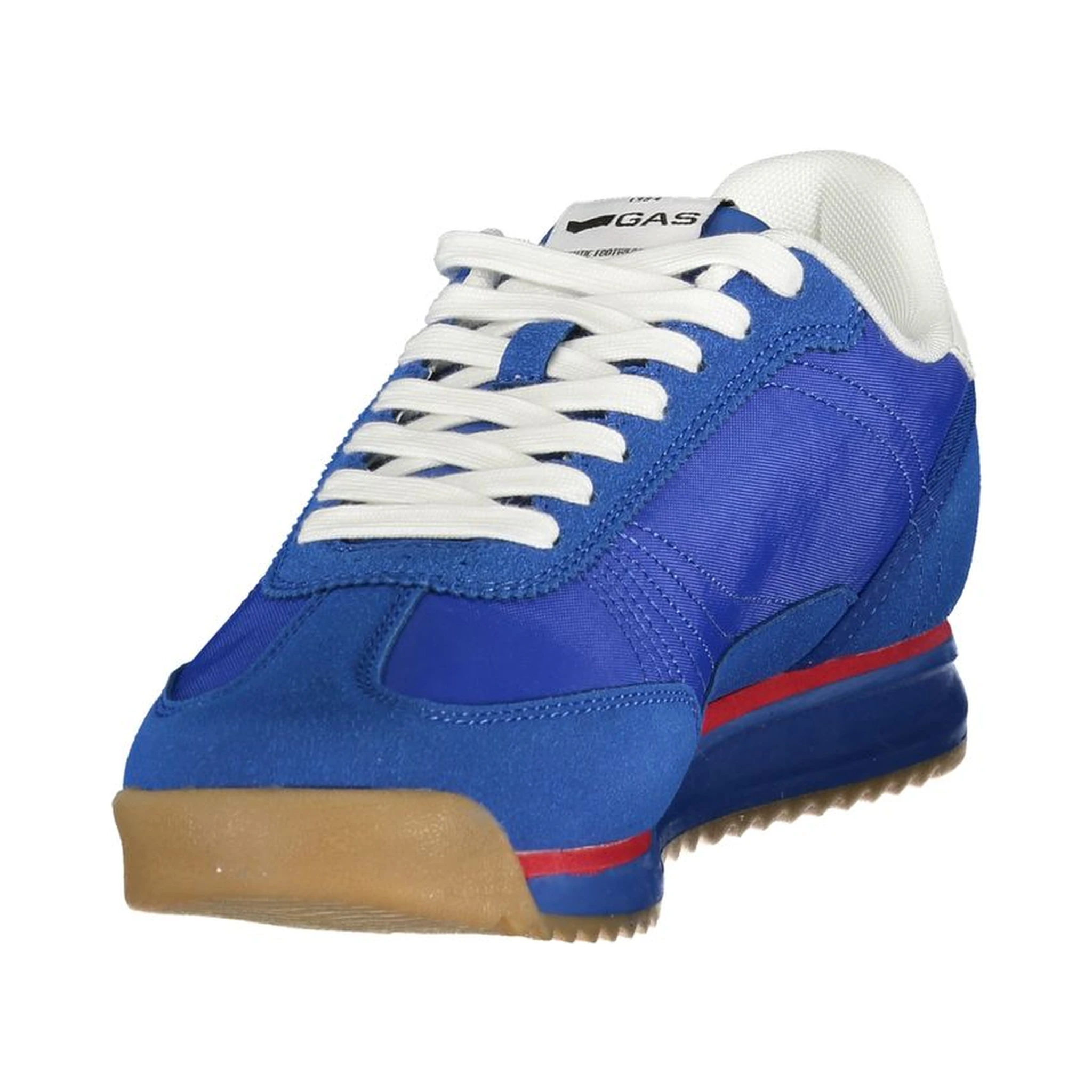 Blue Polyurethane Men Sneaker