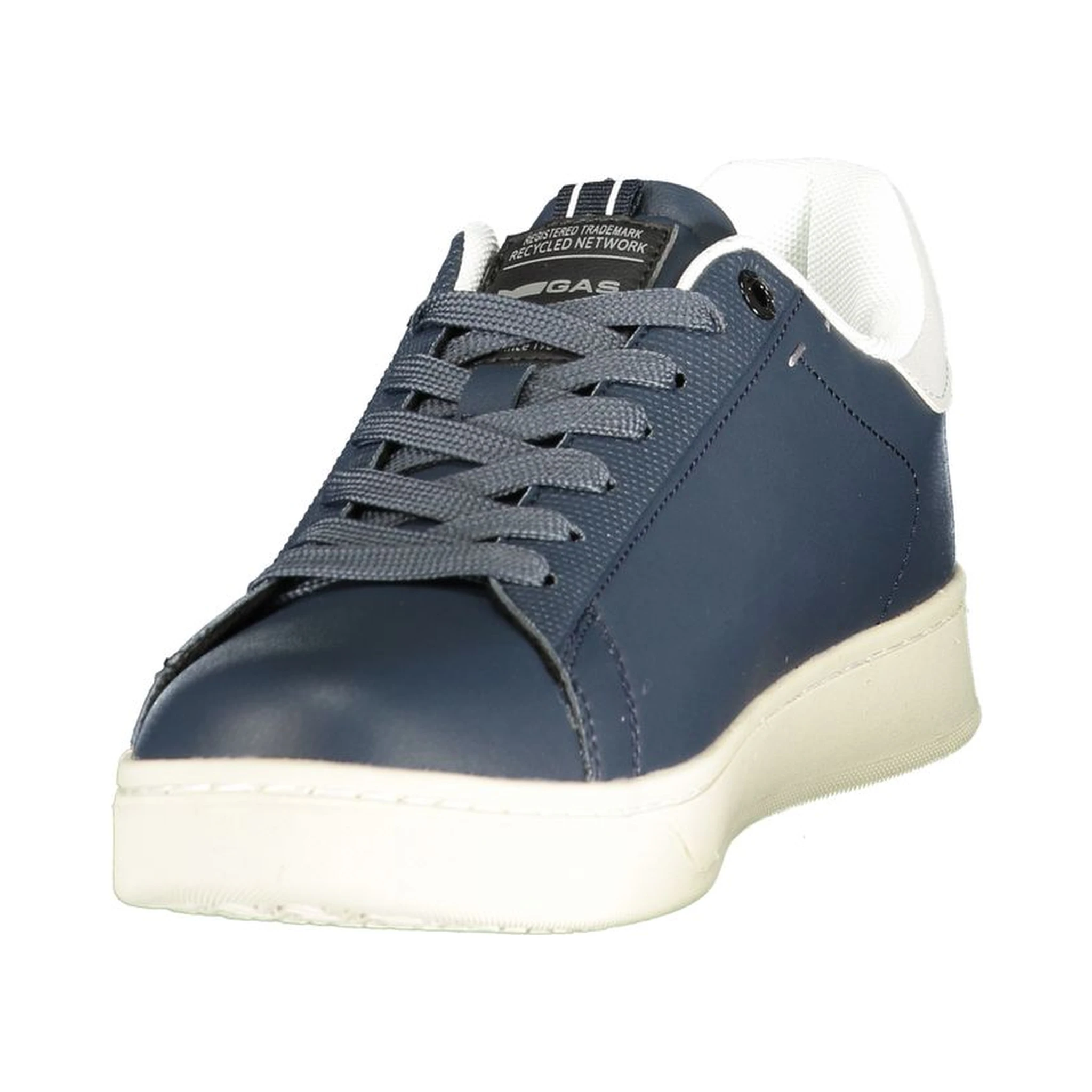 Blue Polyurethane Men Sneaker