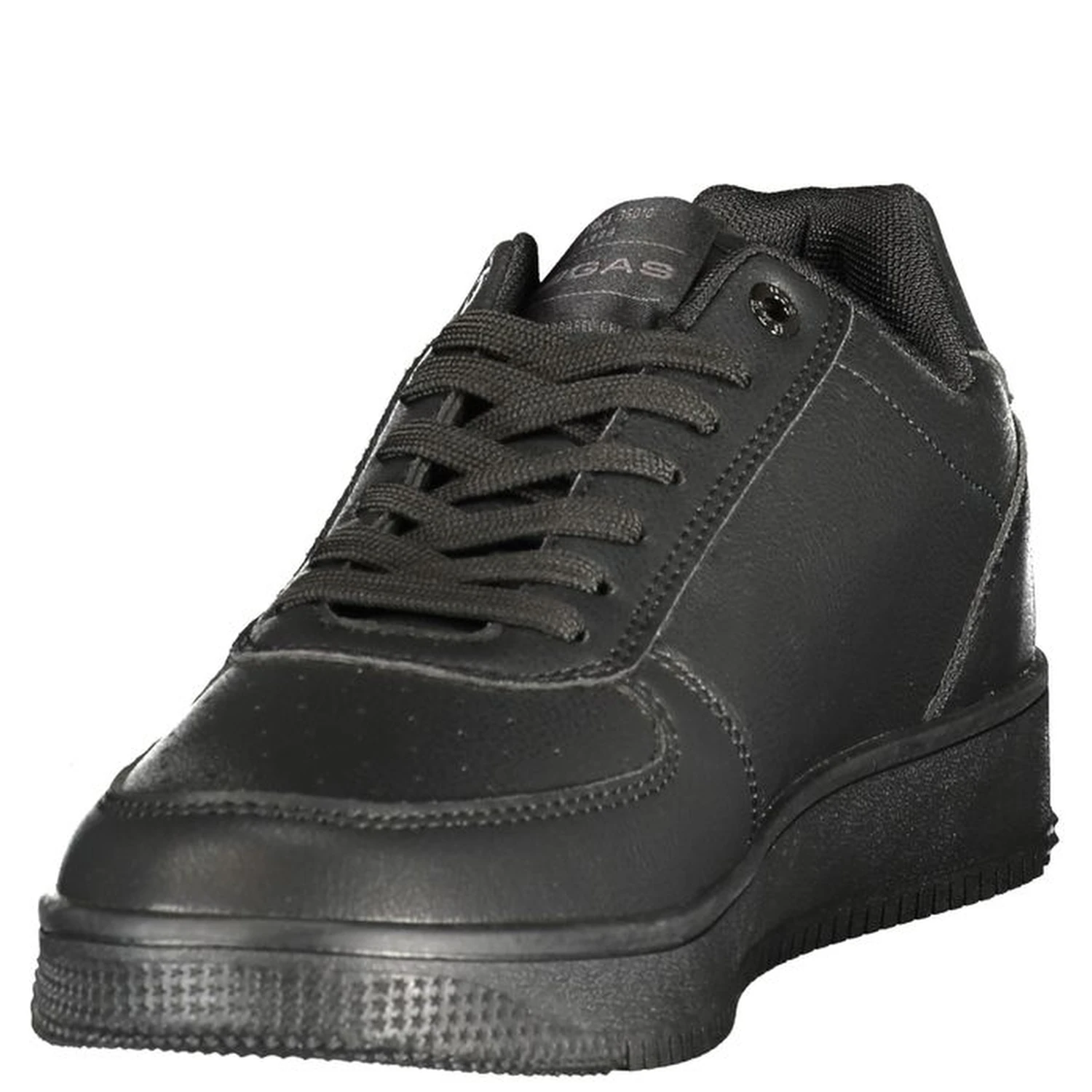 Black Polyester Athletic Sneakers