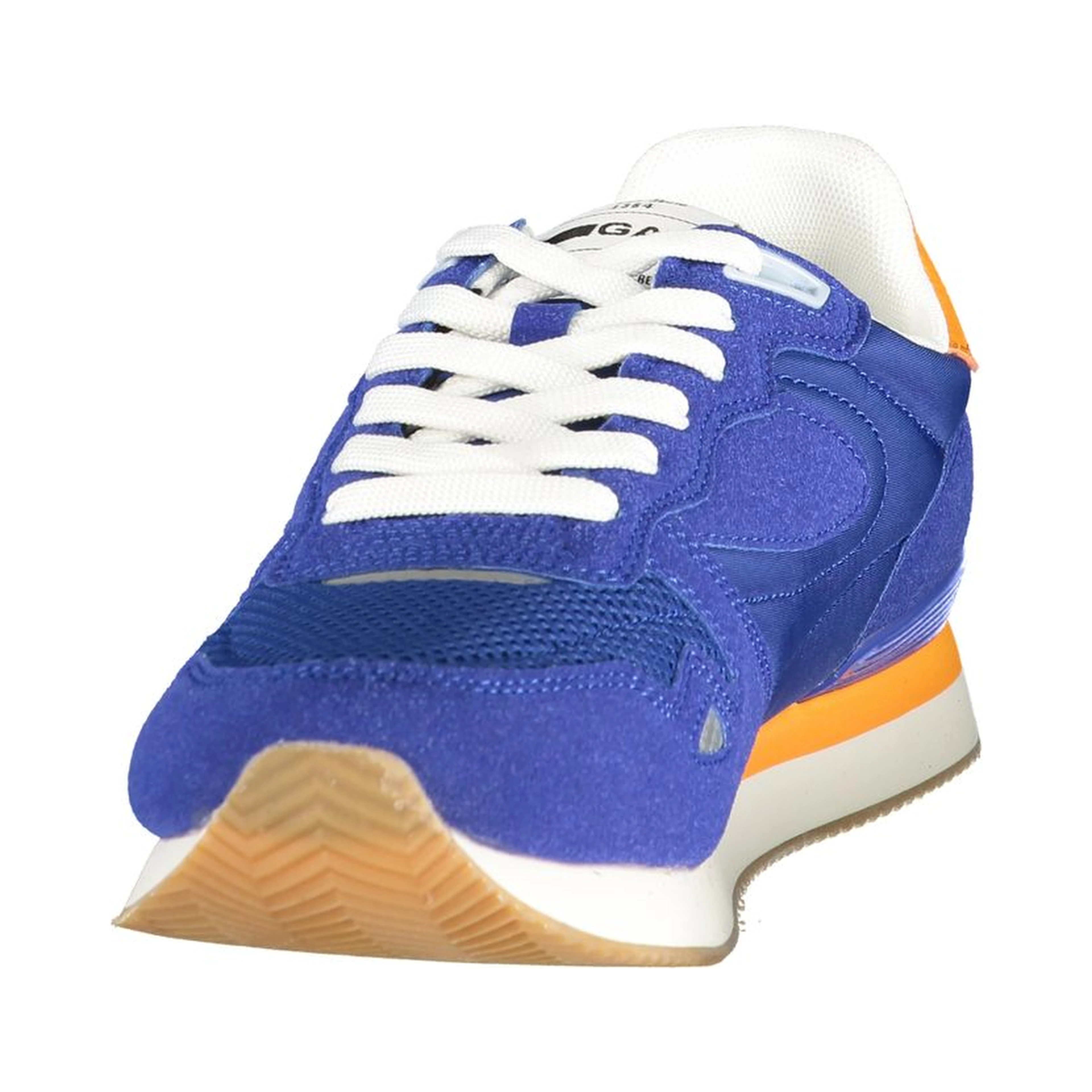 Blue Polyurethane Men Sneaker
