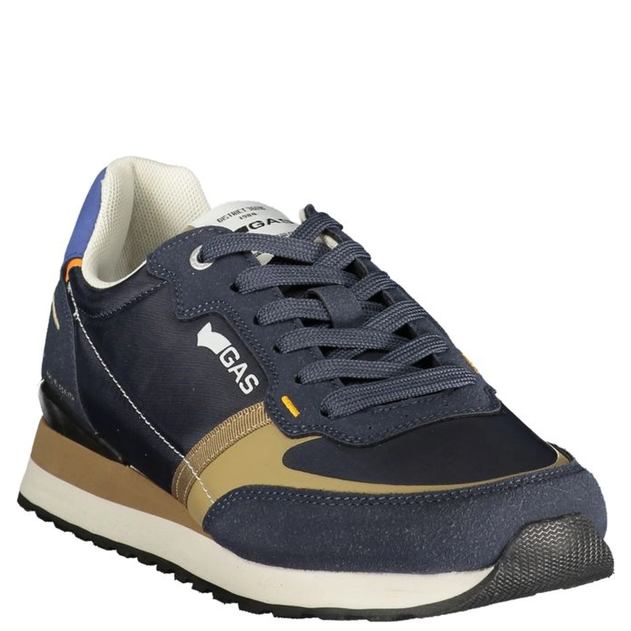 Blue Polyurethane Men Sneaker