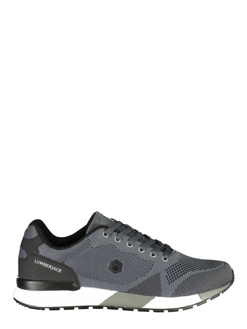 Grigio Polyester Men Sneaker